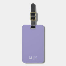 Violet et blanc | Monogramme moderne