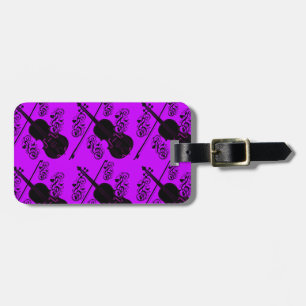 Étiquette À Bagage Violon, amour cinglé_