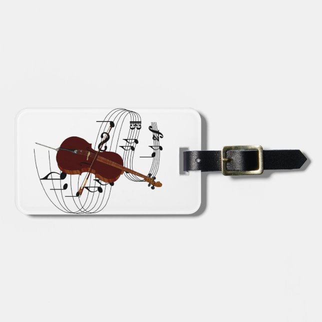 Étiquette À Bagage Violoncelle (Devant horizontal)