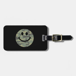 Étiquette À Bagage Visage de camo vert