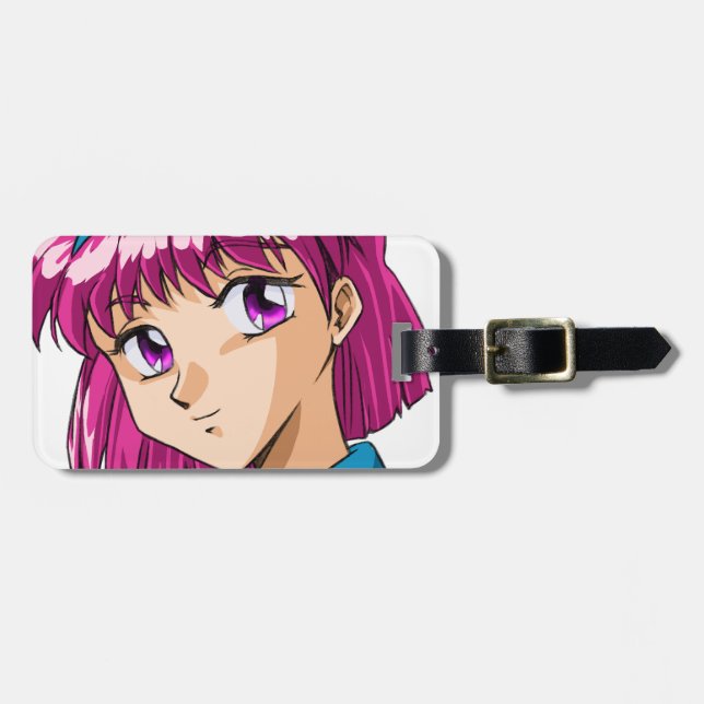 Étiquette À Bagage Visages de l'Anime et de la Manga (Devant horizontal)