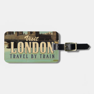 Étiquette À Bagage Visiter le poster vintage de Londres