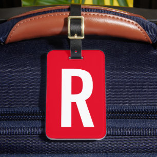 Étiquette À Bagage Vivid marque de voyage monogramme rouge personnali