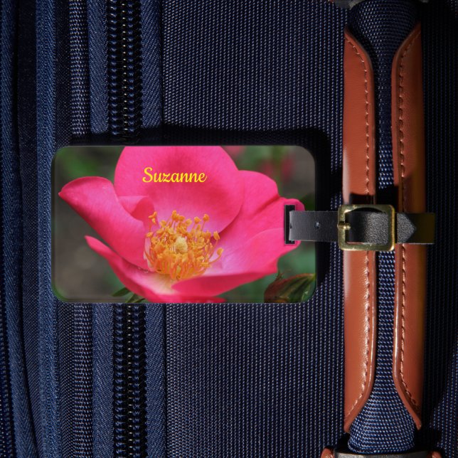 Étiquette À Bagage Vivid Pétales rose Personnalisé (Insitu Rectoal 4)