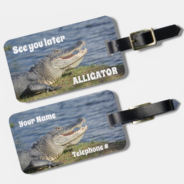 Étiquette À Bagage Voir plus tard Alligator (Créateur téléchargé)