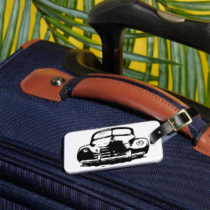Étiquette À Bagage Voiture Retro