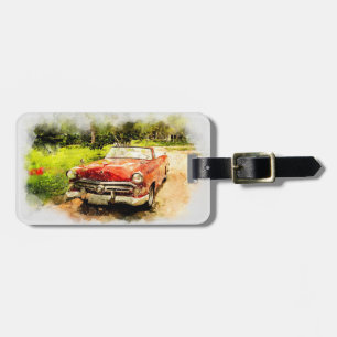 Étiquette À Bagage Voiture Vintage