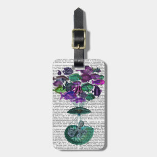 Étiquette À Bagage Vol Du Ballon À Air Chaud Poisson