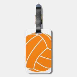Étiquette À Bagage Volley-ball orange et blanc