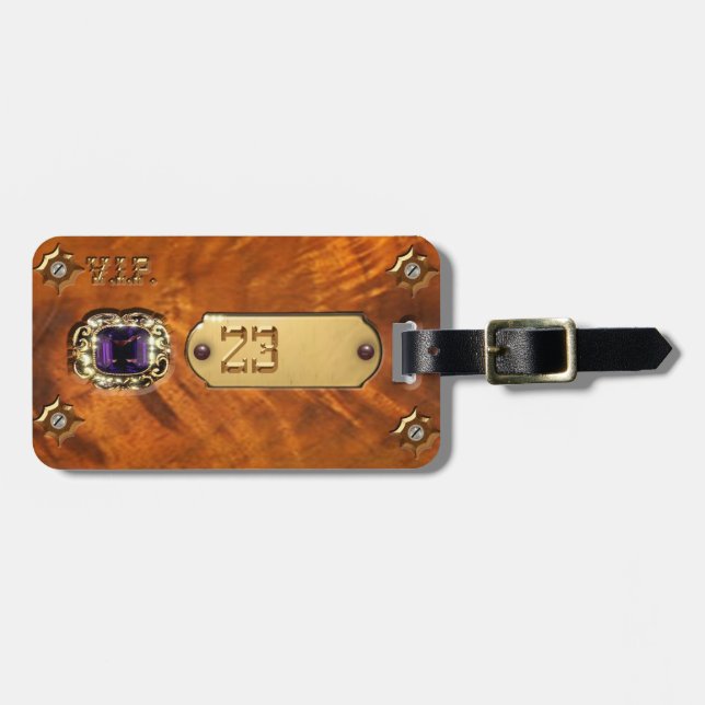 Étiquette À Bagage Votre étiquette Steampunk de bagage et votre (Devant horizontal)