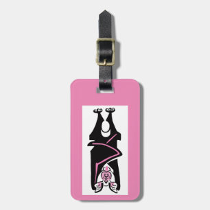 Étiquette À Bagage Voyage - Black BAT - Halloween - Goth - Faune -