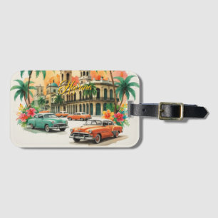 Étiquette À Bagage Voyage Cuba vintage - Salutations de La Havane