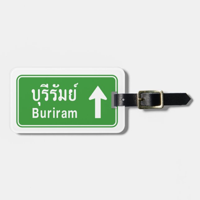 Étiquette À Bagage Voyage de Buriram ⚠ Thaïlande ⚠ (Devant horizontal)