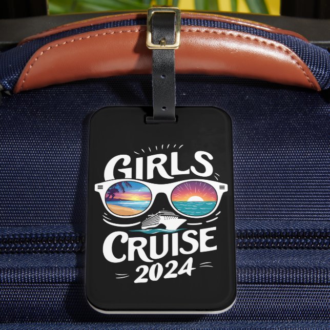 Étiquette À Bagage Voyage de croisière pour filles 2024 Amateurs de v (Insitu Rectoal 2)