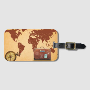 Étiquette À Bagage Voyage du monde
