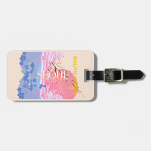 Étiquette À Bagage Voyage en Corée du Sud à Séoul, Pastel