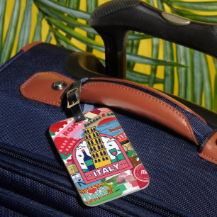 Étiquette À Bagage Voyage en Italie - timbres et autocollants