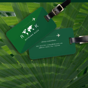 Étiquette À Bagage Voyage international dans le monde entier monogram