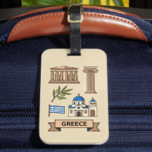 Voyage Rétro Grèce Symboles Nationaux Iconiques