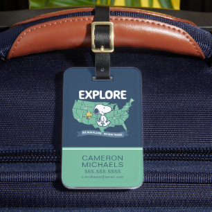 Étiquette À Bagage Voyage sur route   Explorez les cacahuètes
