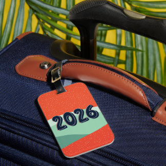 Étiquette À Bagage Voyage tour du monde de nouvelle année 