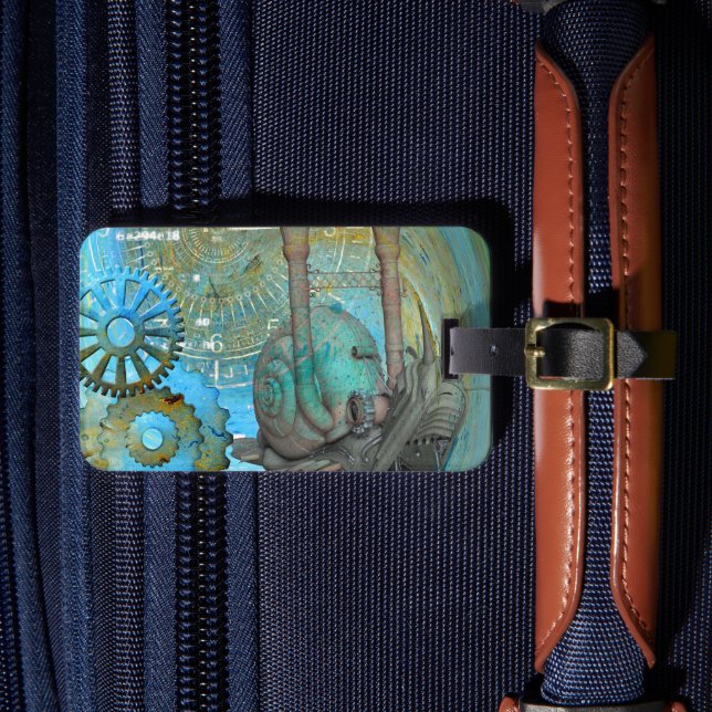 Étiquette À Bagage Voyageur d'escargots à vapeur Aqua (Insitu Rectoal 4)
