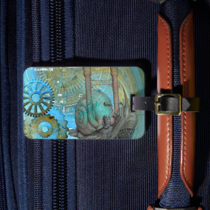 Étiquette À Bagage Voyageur Escargot Aqua à Vapeur