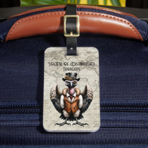 Étiquette À Bagage Voyageur mondial Vautour Steampunk