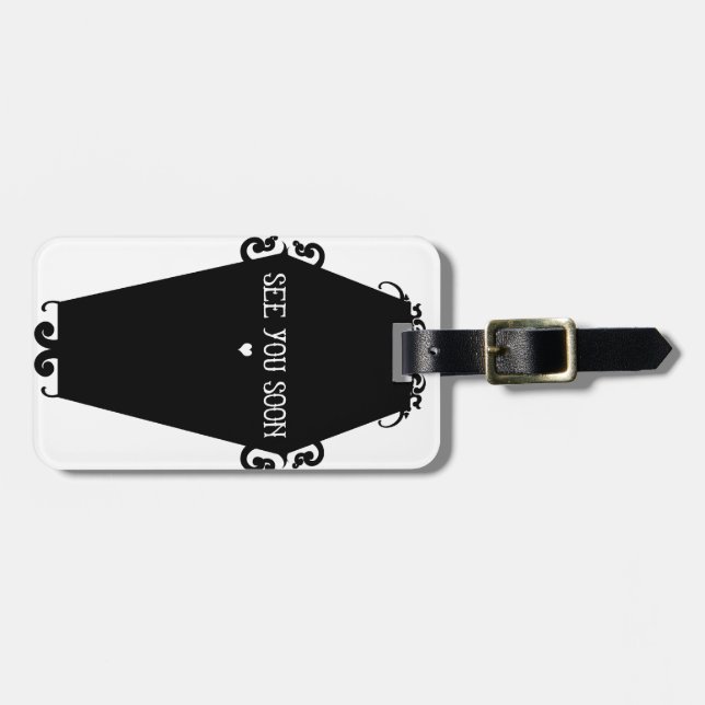 Étiquette À Bagage Voyez-vous bientôt conception de cercueil de Mori (Devant horizontal)