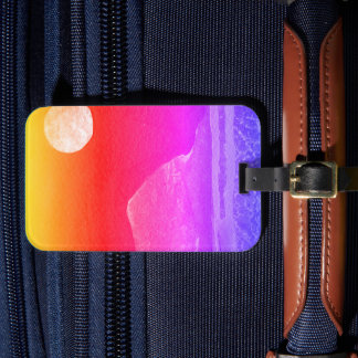 Étiquette À Bagage Vue rapprochée des mondes de l'imaginaire et de le