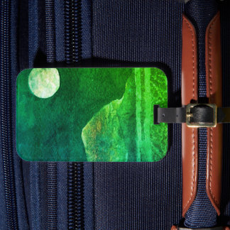 Étiquette À Bagage Vue rapprochée des mondes de l'imaginaire et de le