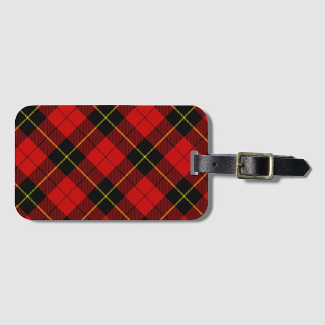 Étiquette À Bagage Wallace Red Tartan (Devant Horizontal)