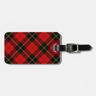 Étiquette À Bagage Wallace tartan rouge noir plaid