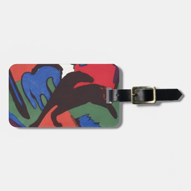 Étiquette À Bagage Wassily Kandinsky Franz Marc Blue Rider Peinture (Devant horizontal)
