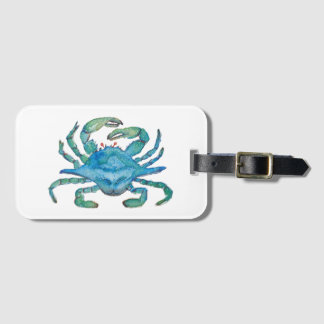 Étiquette À Bagage Watercolor crab luggage tag