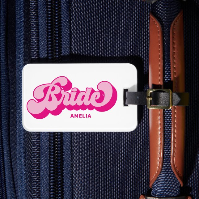 Étiquette À Bagage Week-end d'enterrement de vie de jeune fille Rose  (Insitu Rectoal 4)