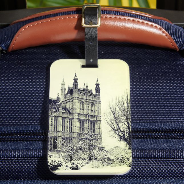 Étiquette À Bagage Westminster, Parlement, Hiver Londres - Anglais (Insitu Rectoal 2)