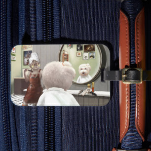 Étiquette À Bagage Whimsical Pet Barber Shop
