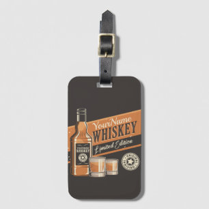 Étiquette À Bagage Whiskey Liquor Bottle Western Bar 