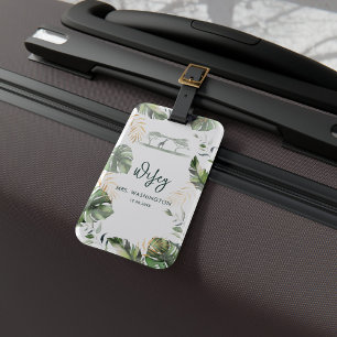 Étiquette À Bagage Wifey Script Lune de miel vacances Safari Voyage