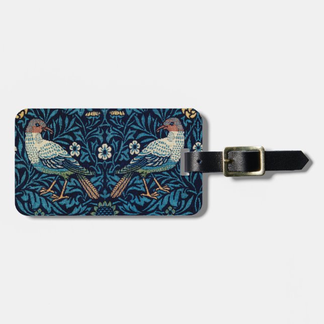 Étiquette À Bagage William Morris Blue Birds Tapestry Classic (Devant horizontal)
