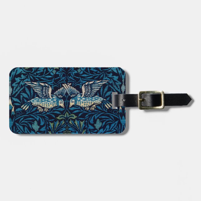 Étiquette À Bagage William Morris Blue Birds Tapestry Classic (Devant horizontal)