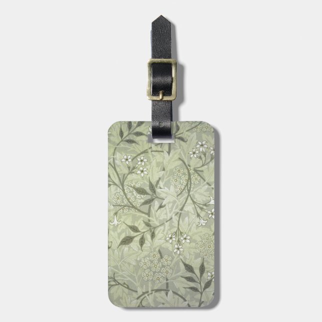 Étiquette À Bagage William Morris Jasmine Botanique (Devant Vertical)