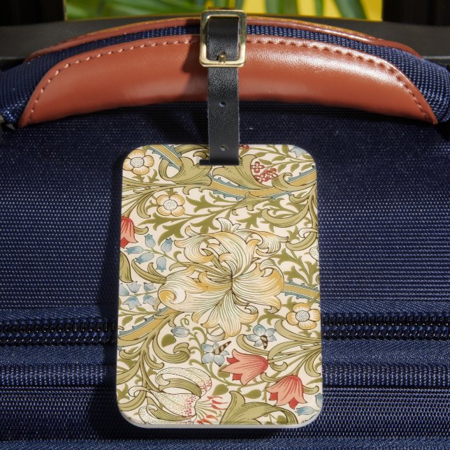 Étiquette À Bagage William Morris Lily Art Nouveau (Insitu Rectoal 2)