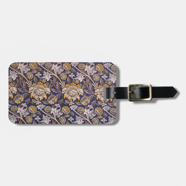 Étiquette À Bagage William Morris Wey Fond d'écran Floral (Devant horizontal)