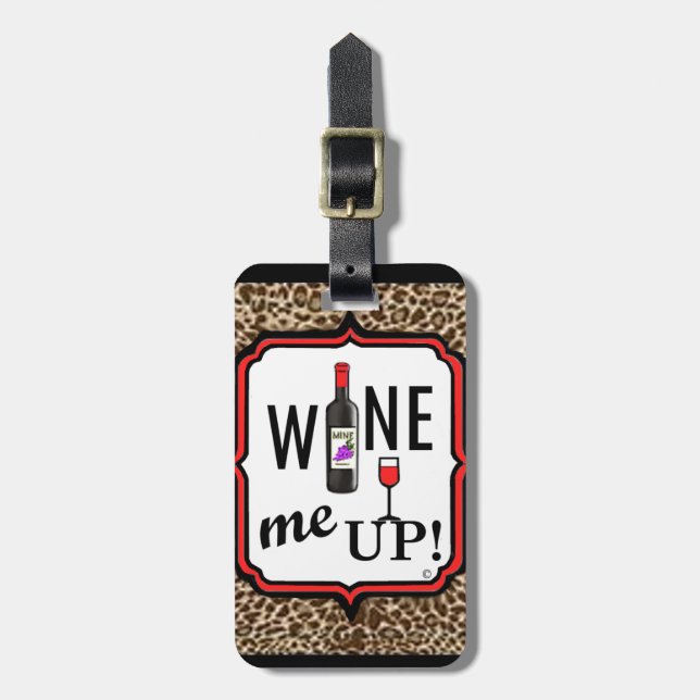 Étiquette À Bagage Wine je ! (Devant Vertical)