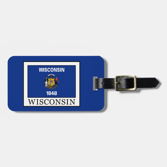 Étiquette À Bagage Wisconsin (Devant horizontal)