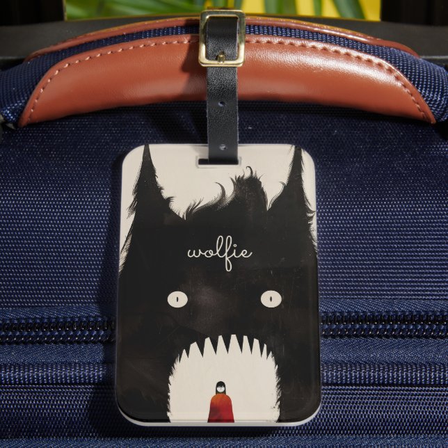 Étiquette À Bagage Wolf et le petit chaperon rouge (Insitu Rectoal 2)