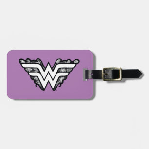 Étiquette À Bagage Wonder Woman Logo en Dentelle Noire