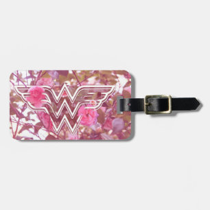 Étiquette À Bagage Wonder Woman Pink Camellia Flowo